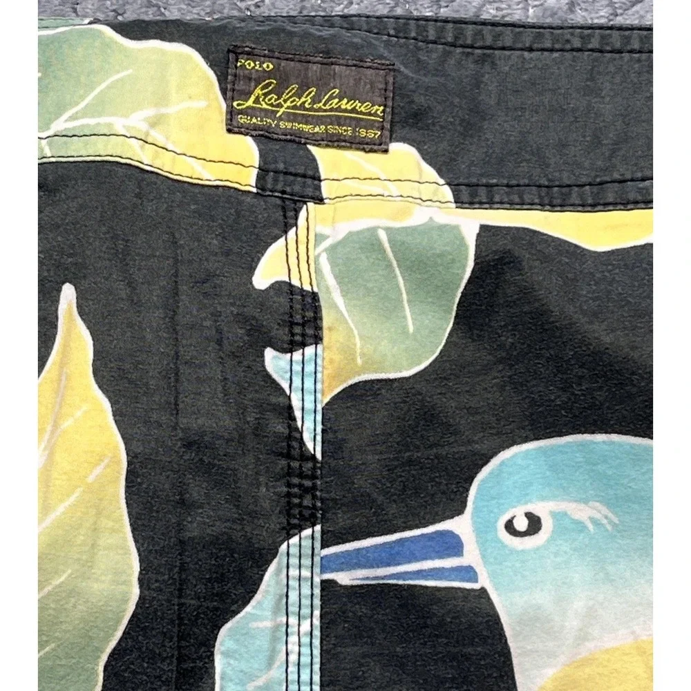 Polo Ralph‎ Lauren Board Shorts Men’s 33 Swim Trunks Tropical Birds